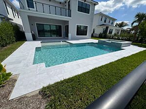 Pool Decks (Marble, travertine, pavers)